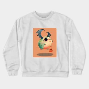 Vampire Frog with Background Crewneck Sweatshirt